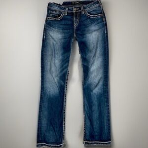 Silver Jeans Co Y2K Low Rise Capri Jeans W29 2000s Embroidered Pocket Denim